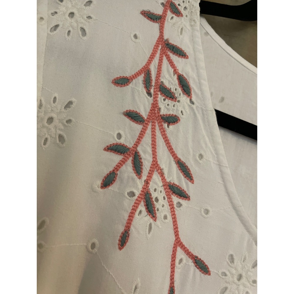Myra Bag Bohera apparel dress size XL white tiered eyelet embroidery - Picture 4 of 8